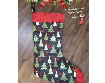 Molde para Meia de Natal, Costura para Iniciantes, Faça Você Mesmo, PDF, Download Digital, Decoração de Natal, Estilo Fazenda