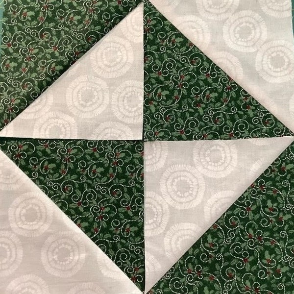 Quilt Block Pattern Tutorial, Broken Dishes Quilt Block, Learn to Quilt, Four Patch Quilt Block, Half Square Triangle, Beginning Quilting