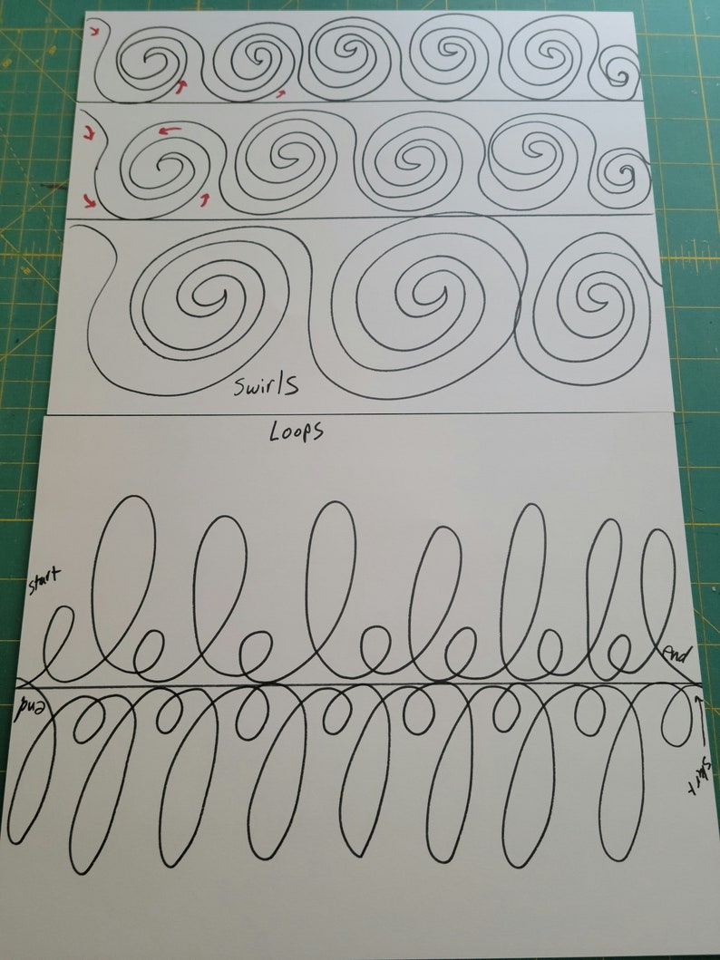 Free Motion Quilting Tutorial Practice Free Motion Quilting Etsy