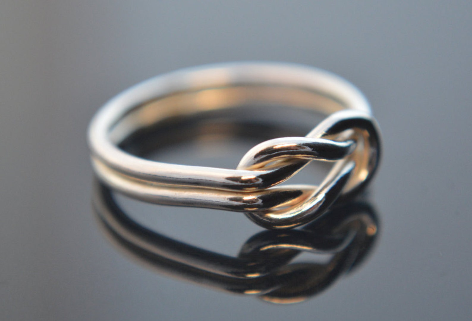 Sailors Knot Sterling Silver Infinity Ring Sterling Silver Etsy UK
