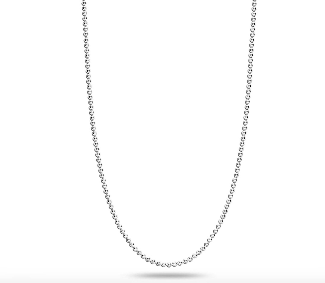 Silver Ball Chain, Sterling Silver Ball Chain, Italy Silver