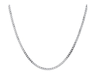 Solid sterling silver curb chain, 925 silver curb chain,  curb chain, Silver curb chain, choker silver chain, long silver chain(C030)