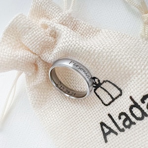 Customized Engraving Plain Comfort Fit  Rings,Personalization rings, Ring for her, Ring for him, valentine&#39;s day ring gifts(R31)