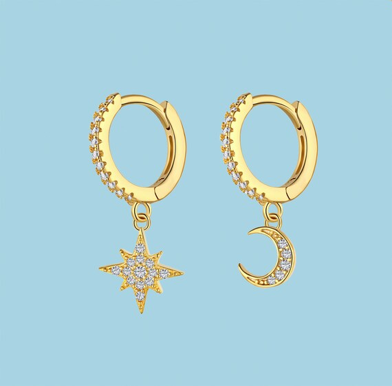 Orecchino Stella Argento 925 Con Zirconi