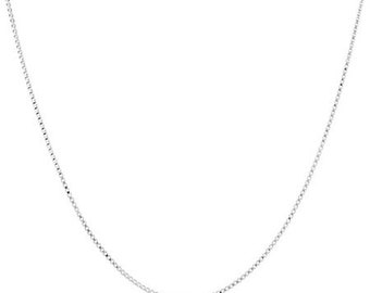 Solid sterling silver box chain, 925 sterling silver box chain, Italy sterling silver box chain, Box silver chain necklace(C04)