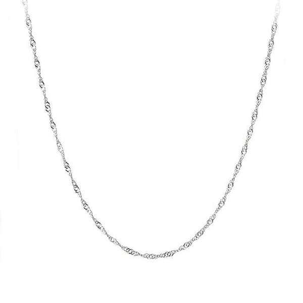 Solid sterling silver Singapore chain, 925 sterling silver Singapore chain, Italy sterling silver chain, Silver chain, Silver chain necklace