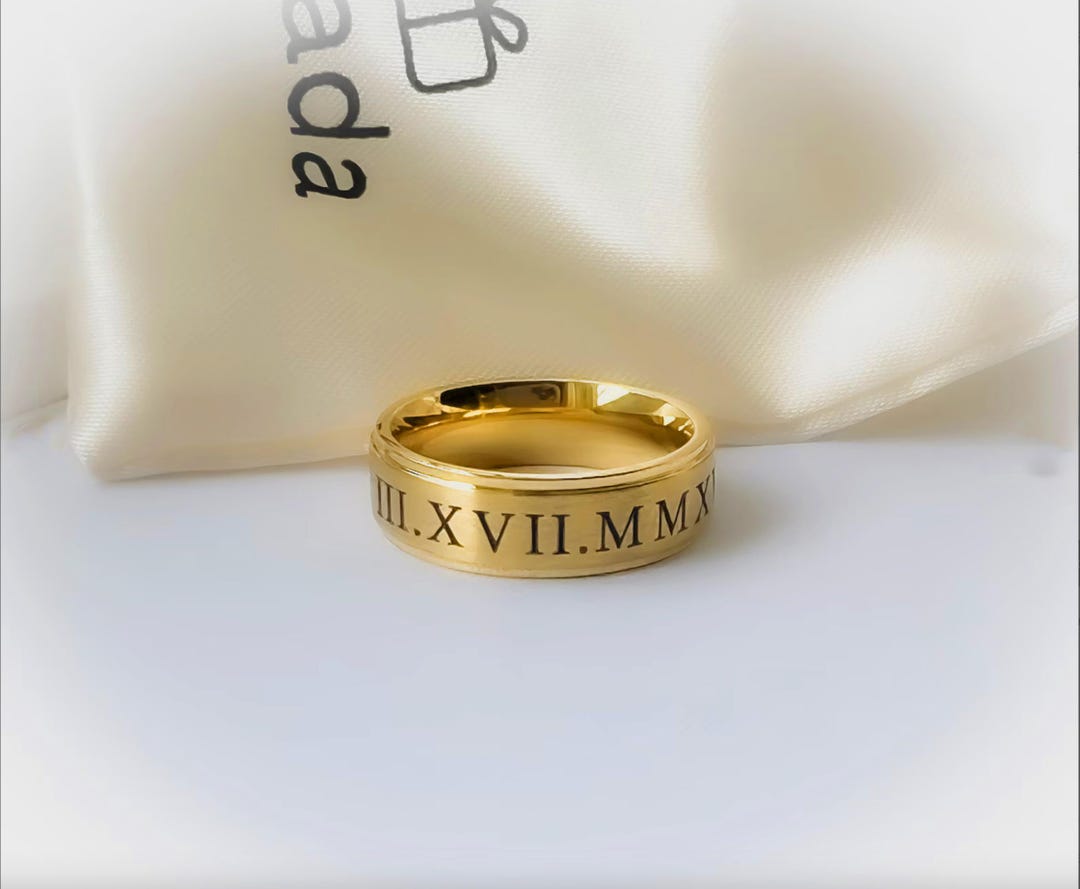 Custom Engraving 14K Gold Rings Filled Ring, Stainless Steel Ring ...