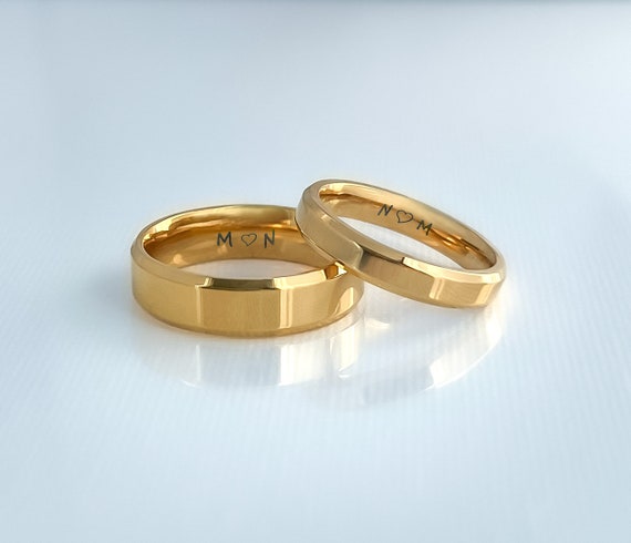 Plain Wedding Ring Set - Gold | Konga Online Shopping