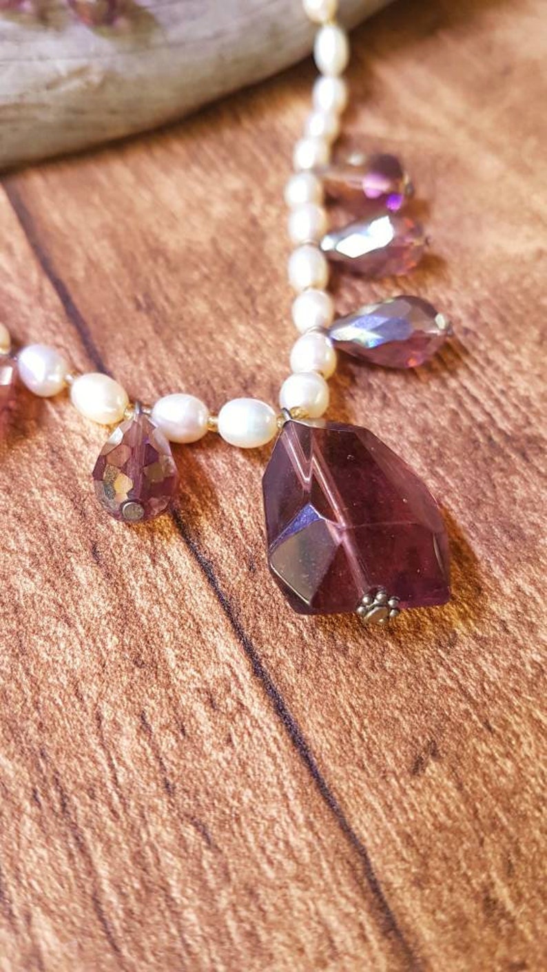 Pearl and Crystal Necklace Set