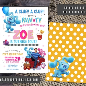 BLUES CLUES INVITATION | Blues Clues Birthday Party Invite