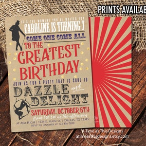 THE GREATEST SHOWMAN Birthday Invitation
