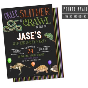 CREATURE BIRTHDAY INVITATION | Critter Party | Animal Party | Halloween Theme