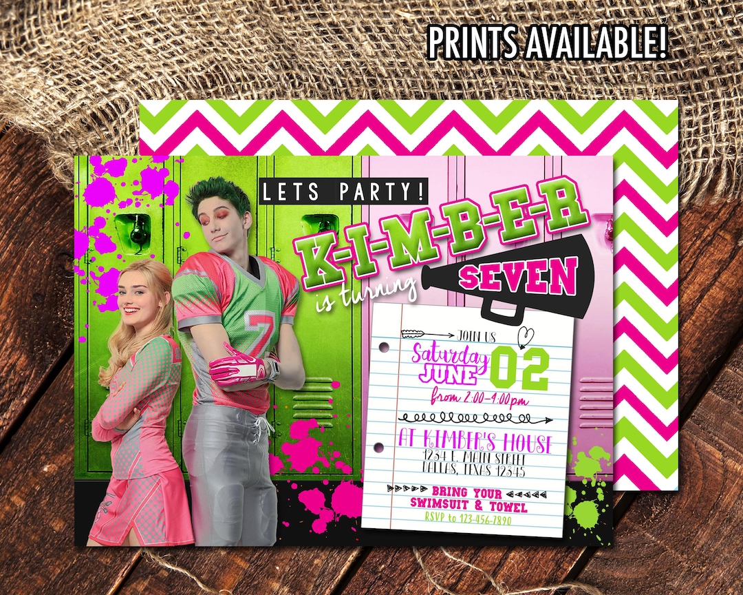 disney-zombies-invitation-disney-zombies-birthday-party-invite-etsy