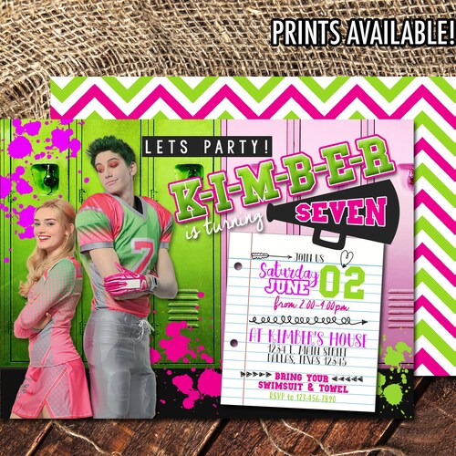 DISNEY ZOMBIES INVITATION Disney Zombies Birthday Party Etsy