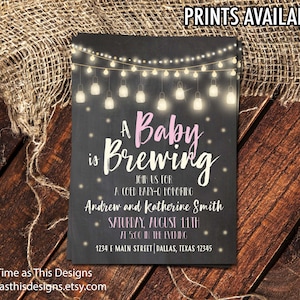 A BABY IS BREWING | Baby Shower Invitation | Co-Ed Baby Shower
