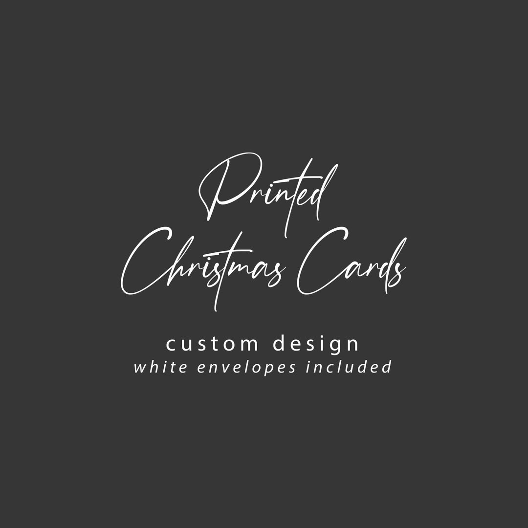 PRINTED CHRISTMAS CARDS Free Shipping White Envelopes Included Etsy