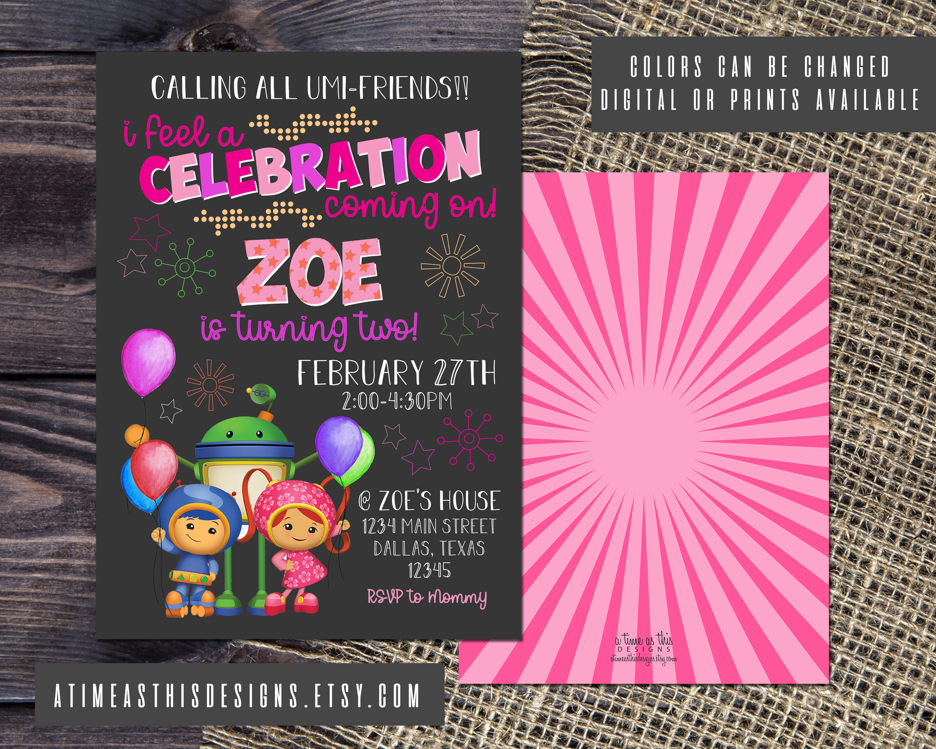 TEAM UMIZOOMI BIRTHDAY Party Invitation