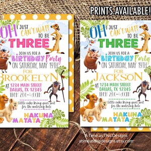 LION KING BIRTHDAY Invitation | Lion King Birthday Party | Girl or Boy