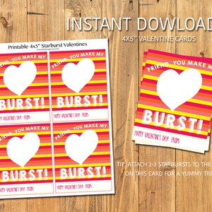 STARBURST VALENTINES - You make my heart burst!