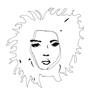 Lauryn Hill Line Drawing