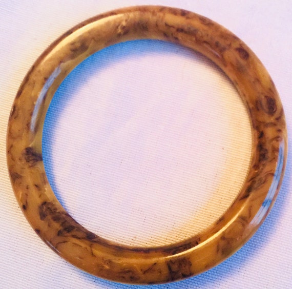 Vintage Marbled Mississippi Mud Bakelite Bangle B… - image 5