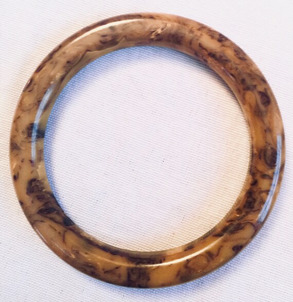 Vintage Marbled Mississippi Mud Bakelite Bangle B… - image 4