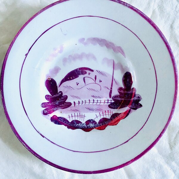 Antique Pink Lusterware Etsy