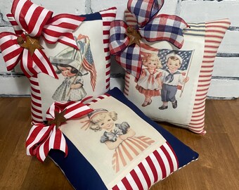 Patriotic Pillow - seasonal accent pillow