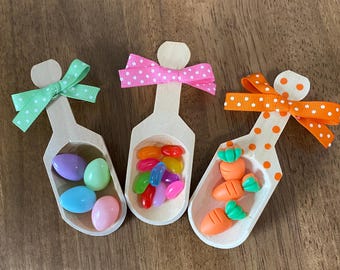 Easter Tiered Tray Decor: Handmade Jelly Bean Scoop
