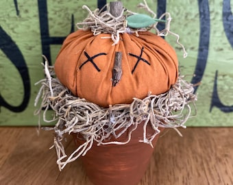 Potted Pumpkin / Halloween Decor / Pumpkins