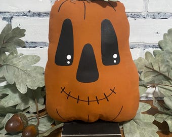 Handmade Pumpkin sitter / Statue / Halloween Decor / Jack o lantern