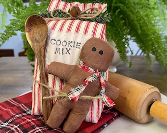 Primitive Cookie Decor / Cookie Mix / Fake Bake / Christmas Tiered Tray Decor / Christmas Decor