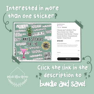 Dont give up Sticker / Water Resistant Vinyl Sticker / Motivational Sticker / Funny Quote Stickers / Laptop Sticker / Journal Sticker image 3