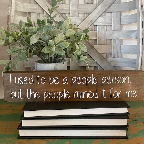 Funny Morale Patch – 'I Used To Be A People Person…' – Hook & Loop Back, 2x3 Inches By Pull Patch - View #3
