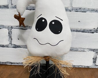 Handmade Ghost sitter / Statue / Halloween Decor / Ghost Decor