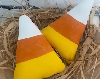 Fabric Candy Corns Set of 2 / Halloween Decor / Bowl Filler / Halloween Tiered Tray Decor