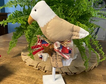Handmade Patriotic Eagle Decor: Tiered Tray Statement Piece