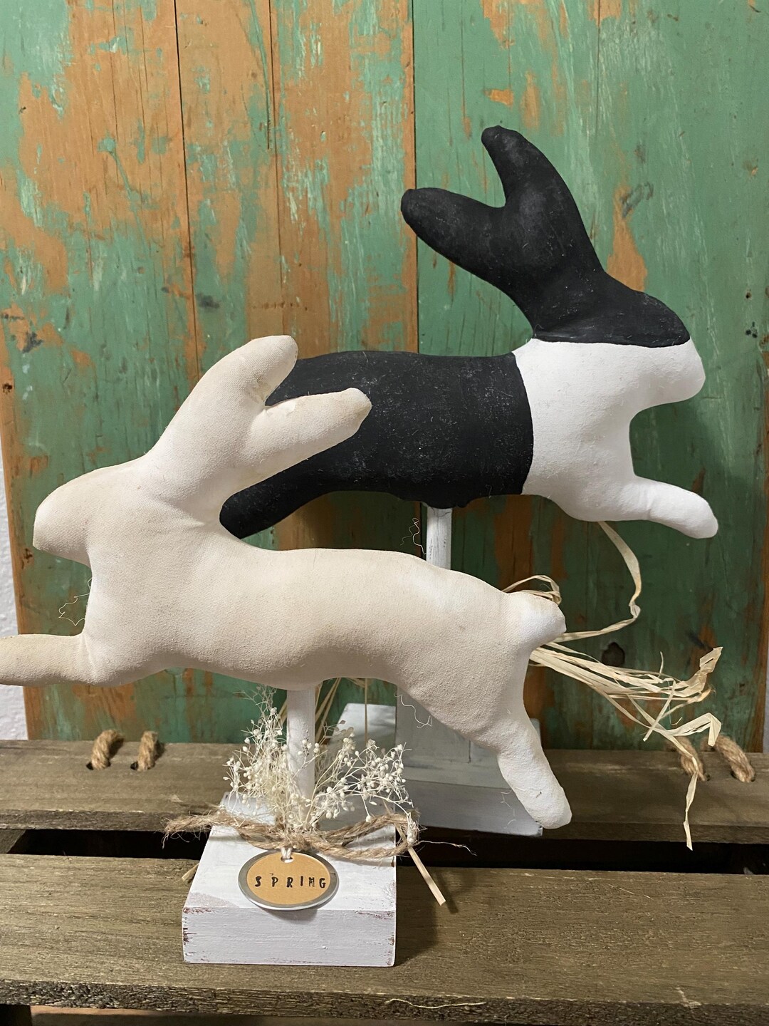 Primitive Rabbit Spring Primitive Rabbit / Spring Decor / Easter Decor / Rabbit / Bunny ...