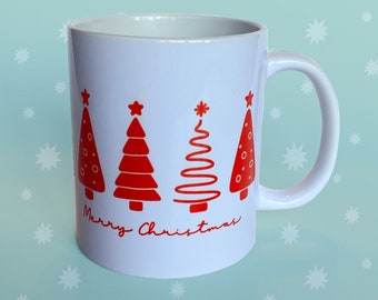 Christmas Mugs / Holiday Mugs / Coffee Mugs / Christmas Gifts / Christmas Tree Mugs / Merry Christmas Mugs / Holiday Gift Mugs