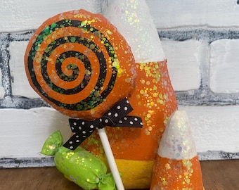 Large candy corn cluster / Halloween Decor / Whimsical Halloween