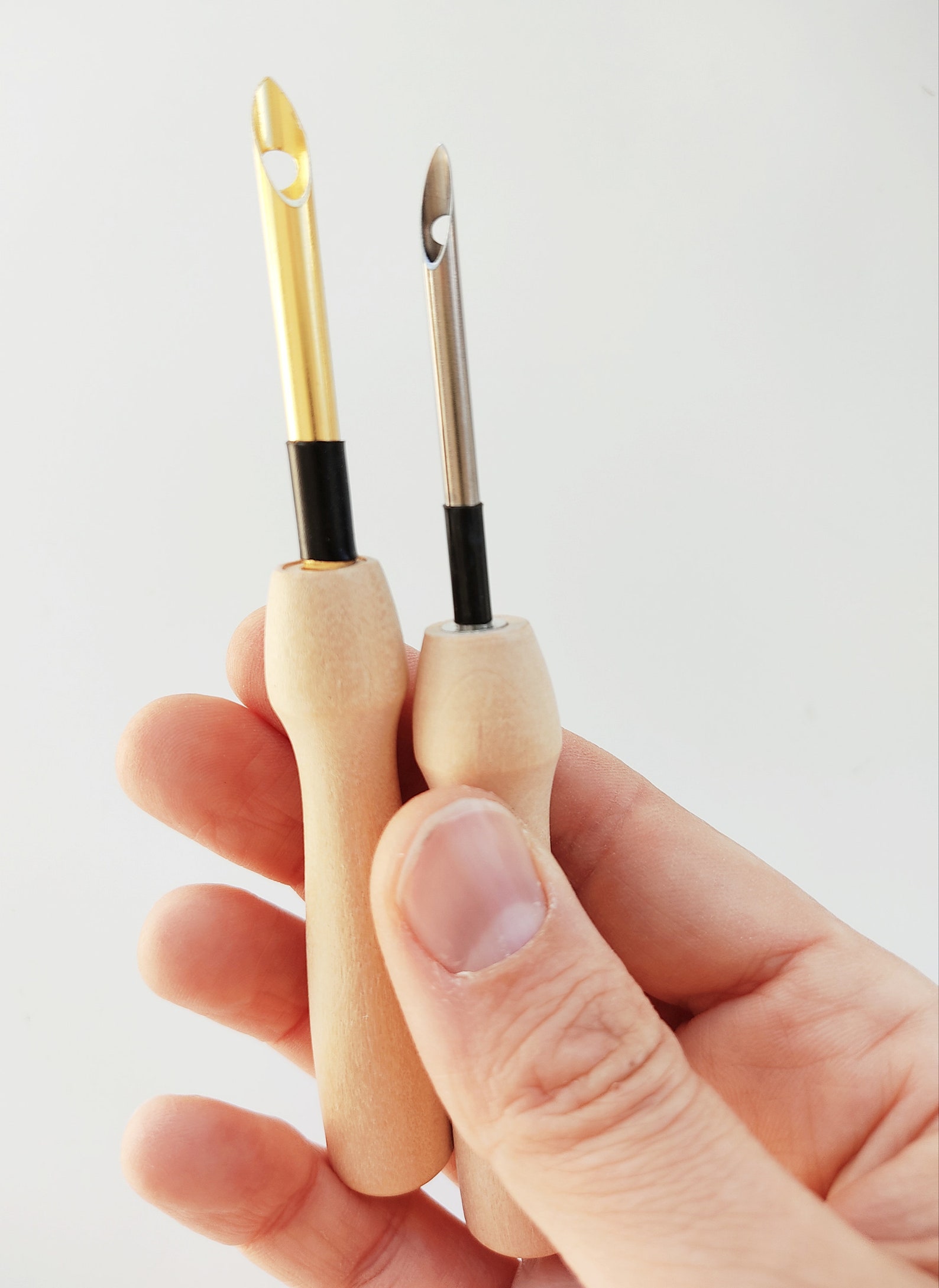 Set of 2 embroidery needles 35mm and 5mm with wooden handle  etsy Set of 2 embroidery needles 35mm and 5mm with wooden handle  etsy