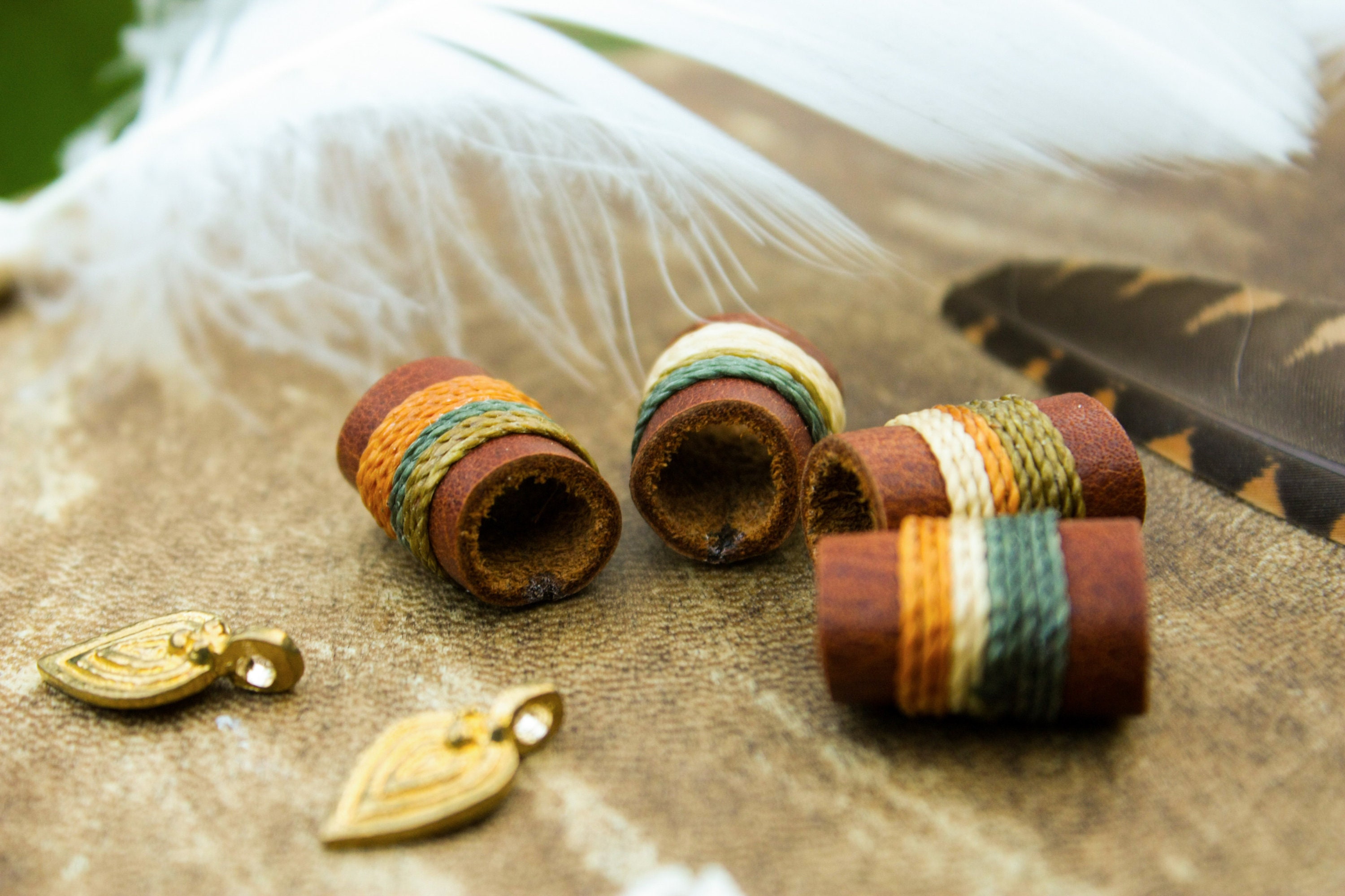 Leather Dread Beads Loc Jewelry Leather Dreadbead Dreadlock - Etsy