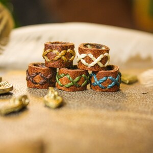 Leather Dread Beads - Simple Loc Jewelry Leather Dreadbead Dreadlock ...