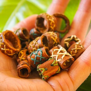 Leather Dread Beads - Loc Jewelry Leather Dreadbead Dreadlock Bead ...