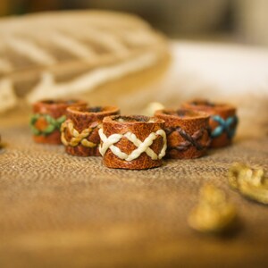 Leather Dread Beads - Simple Loc Jewelry Leather Dreadbead Dreadlock ...