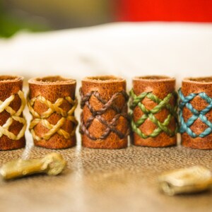 Leather Dread Beads - Loc Jewelry Leather Dreadbead Dreadlock Bead ...
