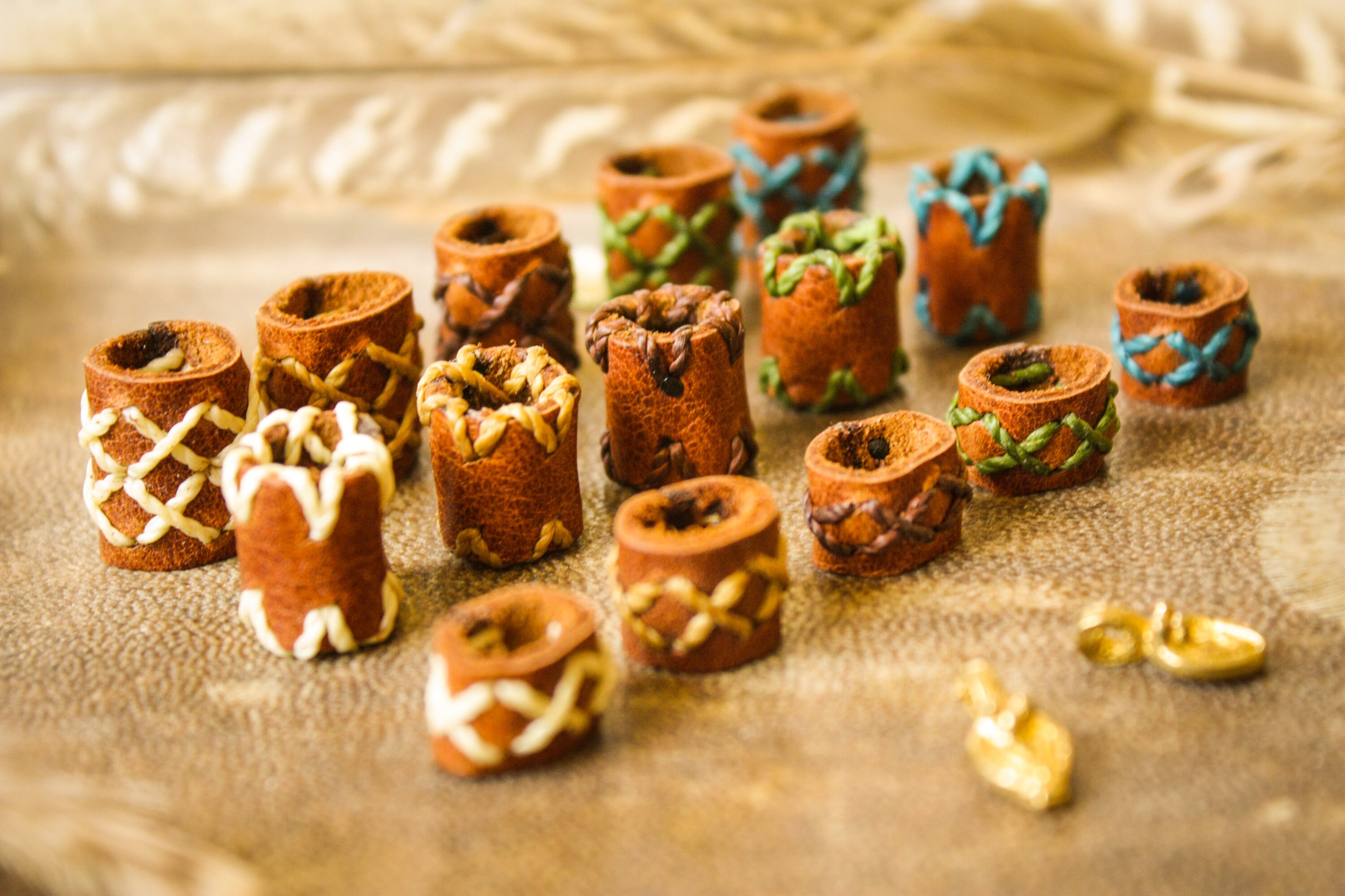 Leather Dread Beads Loc Jewelry Leather Dreadbead Dreadlock | Etsy