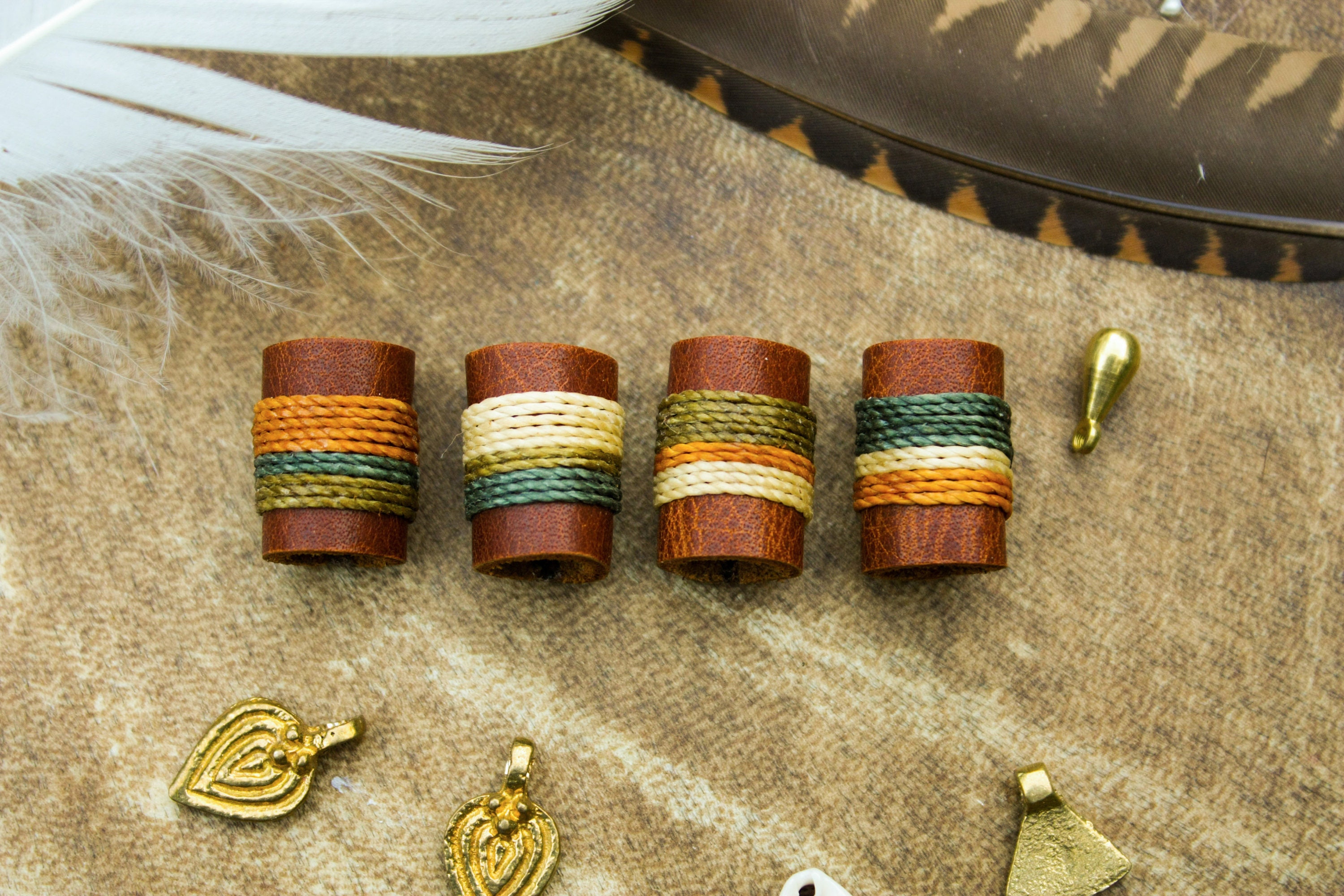 Leather Dread Beads Loc Jewelry Leather Dreadbead Dreadlock - Etsy