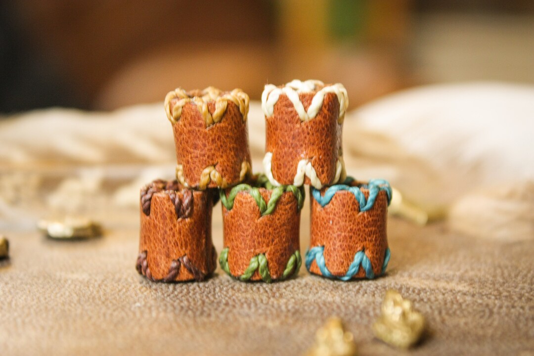 Leather Dread Beads - Loc Jewelry Leather Dreadbead Dreadlock Bead ...