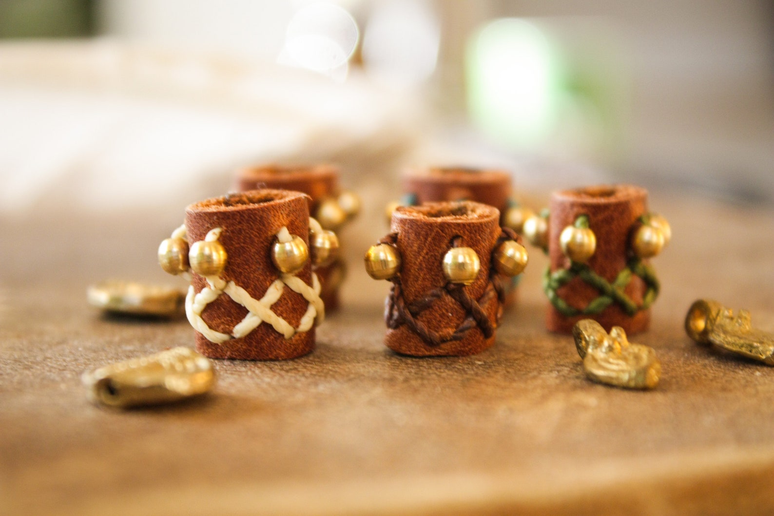 Leather Dreadlock Beads Loc Jewelry Leather Dreadbead Dread - Etsy